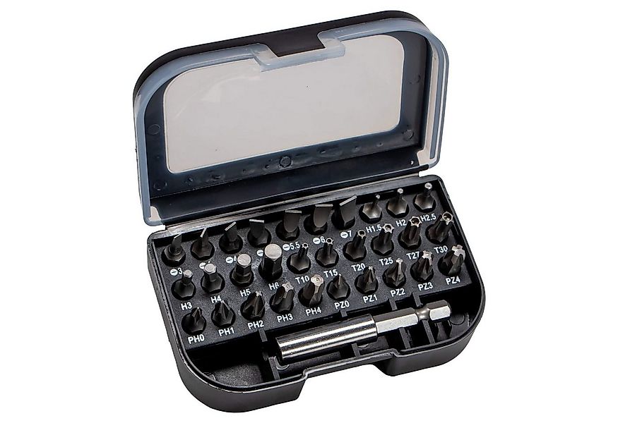 Work plus Bit-Set Bitsatz 31 teilig Box mit Gürtelclip PH PZ H Torx Bithalt günstig online kaufen