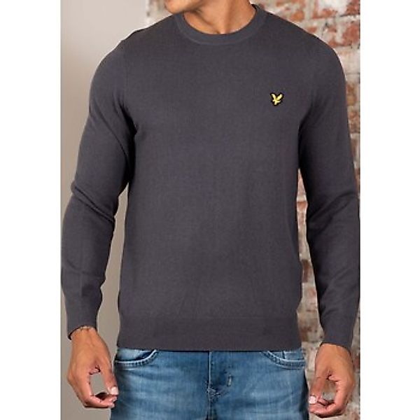 Lyle & Scott  Pullover Cotton merino crew neck jumper - shadow günstig online kaufen