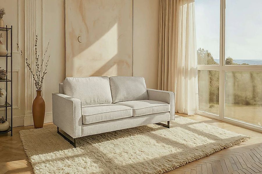 Home affaire 2-Sitzer "Pinto, 166 cm, Cord, Chenille, Lederoptik" mit Keder günstig online kaufen