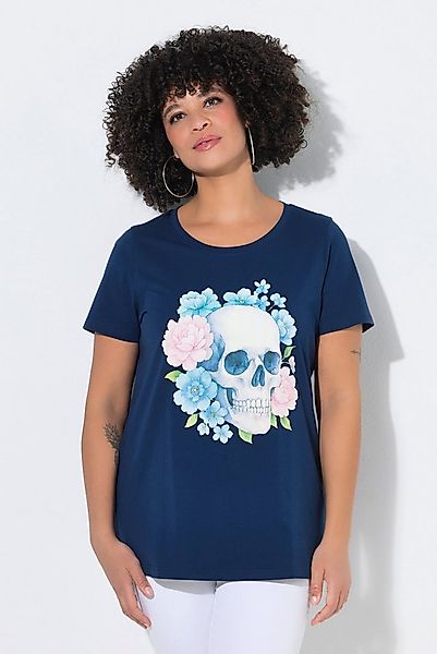 Angel of Style T-Shirt T-Shirt bequeme Passform floraler Totenkopf günstig online kaufen