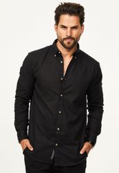 behype Langarmhemd aus Leinen im Regular-Fit günstig online kaufen