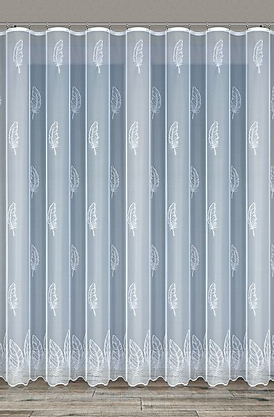 QBTEXTIL Gardine Feder-Motiv, Jacquard-Stoff, Modell 35697, günstig online kaufen