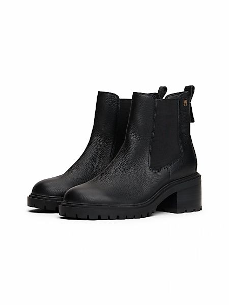 Tommy Hilfiger Chelseaboots "TH LEATHER CHELSEA CLEATED HEEL", Blockabsatz, günstig online kaufen