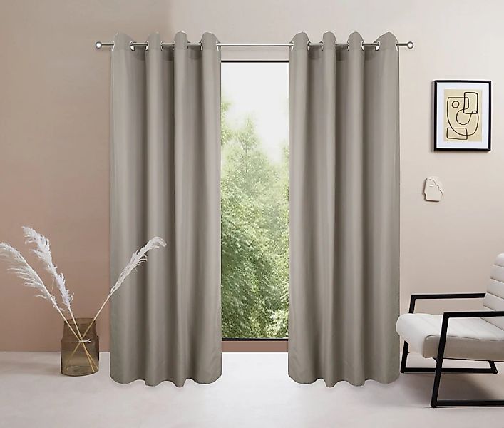 my home Vorhang "Raja" Ösen 2 Stk. tlg. 2er-Set, Bestseller, einfarbig, mod günstig online kaufen
