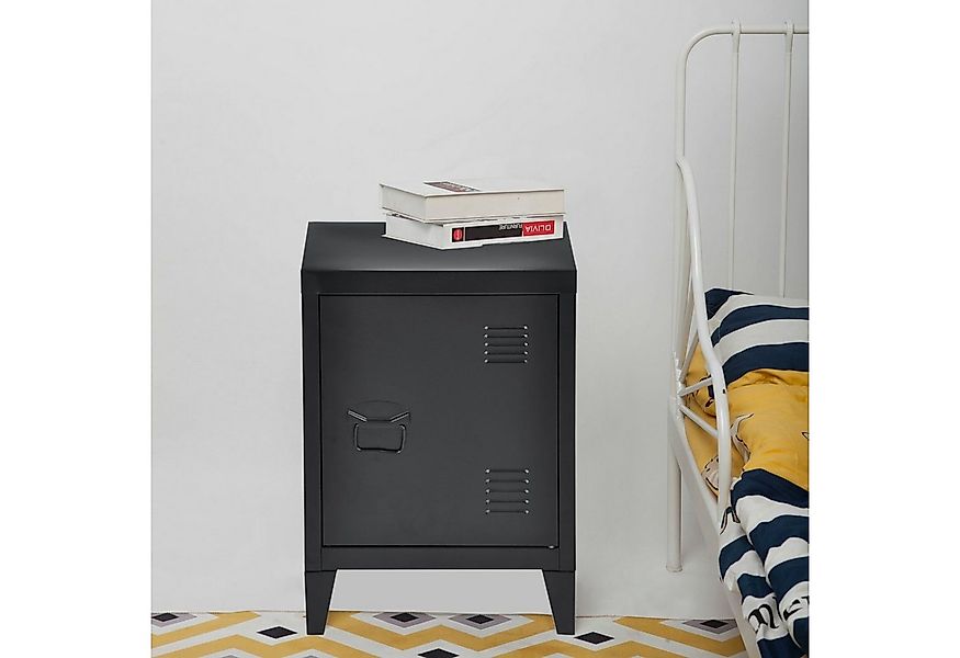 en.casa Nachtschrank (2-St) »Inari« 2er Set mit Türgriff links Stahl 57 x 4 günstig online kaufen