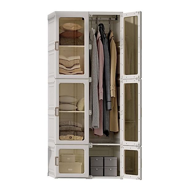 Dripex Kleiderschrank Faltbarer Schrank Mehrzweckschrank mit magnetische Tü günstig online kaufen