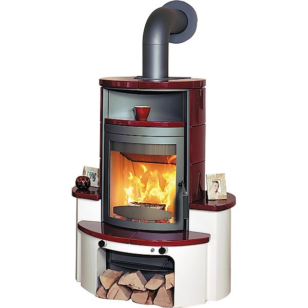 Hark Kaminofen Avenso GT ECOplus 6 KW Ofenkacheln Bordeauxrot günstig online kaufen