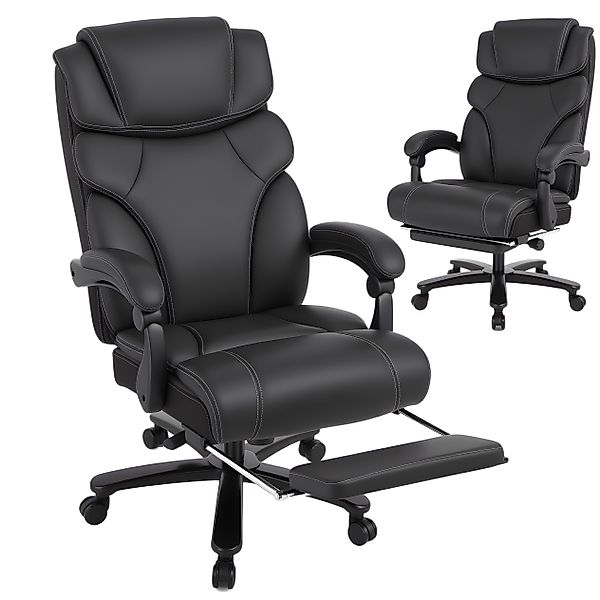 AISALL Bürostuhl Chefsessel PU mit Fußstütze, günstig online kaufen