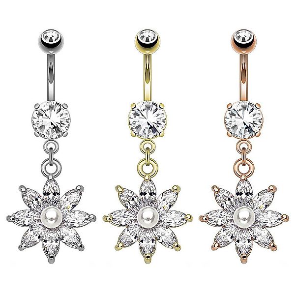 Taffstyle Bauchnabelpiercing Piercing Chirurgenstahl Kristall Perle günstig online kaufen