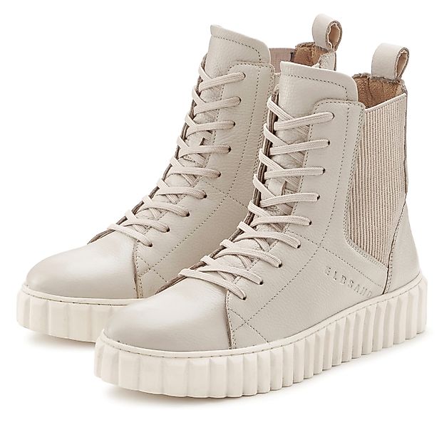Elbsand Stiefelette aus Leder mit Stretcheinsatz, günstig online kaufen