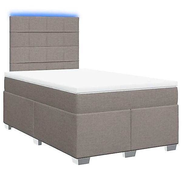 vidaXL Boxspringbett mit Matratze Taupe 120x200 cm Stoff 3292759 günstig online kaufen