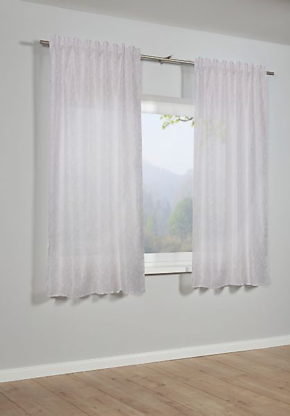 Sehlbach Gardine "Schal Muschelmuster" Schlaufen 1 Stk. tlg. mit Gardinenba günstig online kaufen