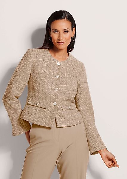 MADELEINE Kurzblazer Eleganter Tweed-Kurzblazer mit Metallknöpfen günstig online kaufen