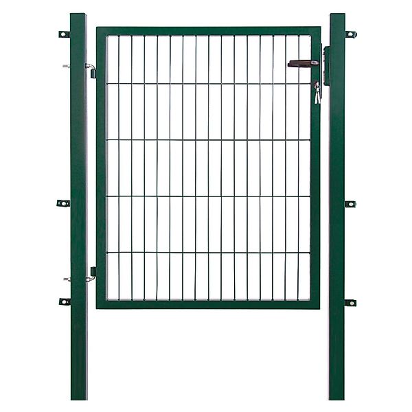 Einzeltor für Doppelstabmattenzaun Grün 100 cm x 100 cm günstig online kaufen
