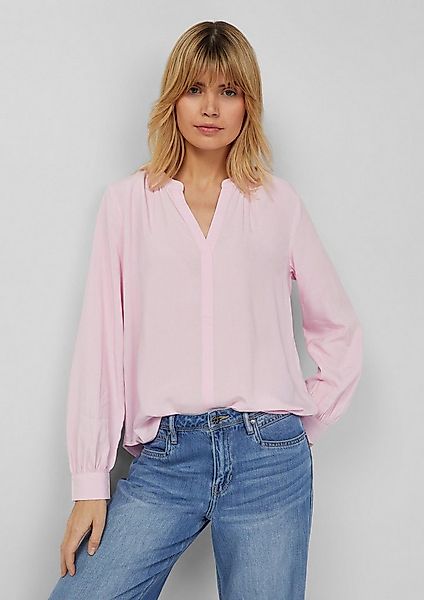 s.Oliver Langarmbluse Bluse Weiche Viskose-Bluse mit Raffung günstig online kaufen