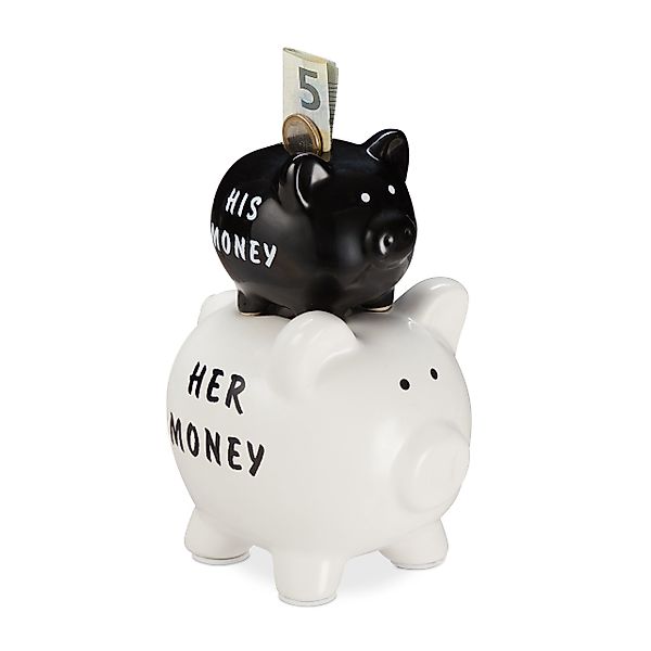relaxdays Spardose Sparschwein His Money & günstig online kaufen