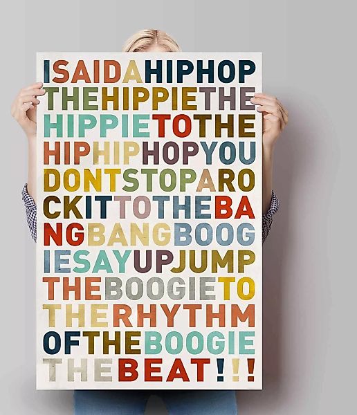 Reinders Poster "Poster I said a HipHop Farbig - Hip-Hop - Songtext - Musik günstig online kaufen
