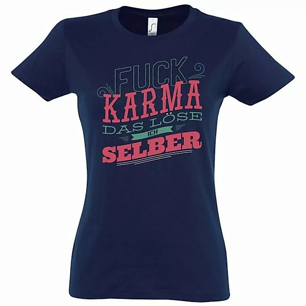 Youth Designz T-Shirt "F*ck Karma, da löse ich selber" Damen T-Shirt mit mo günstig online kaufen