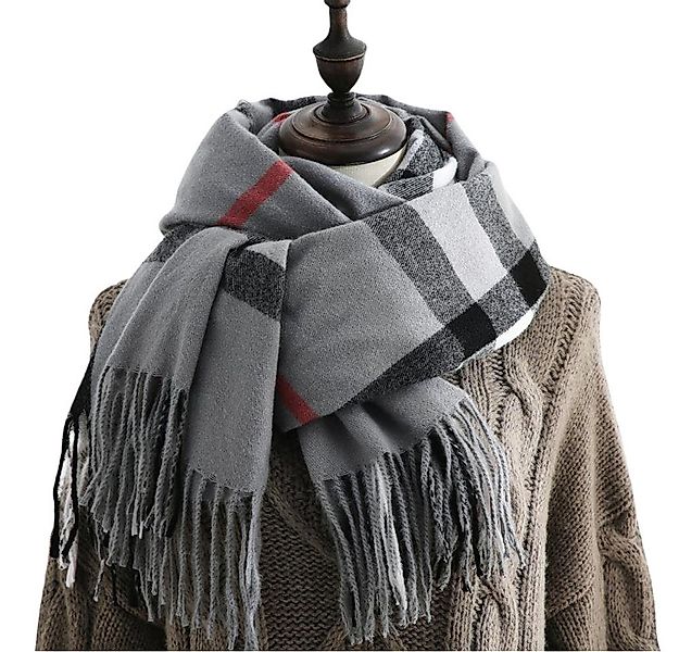 Blusmart Schal Karierter Schal für Damen, (Warmer Schal aus Kaschmirimitat, günstig online kaufen