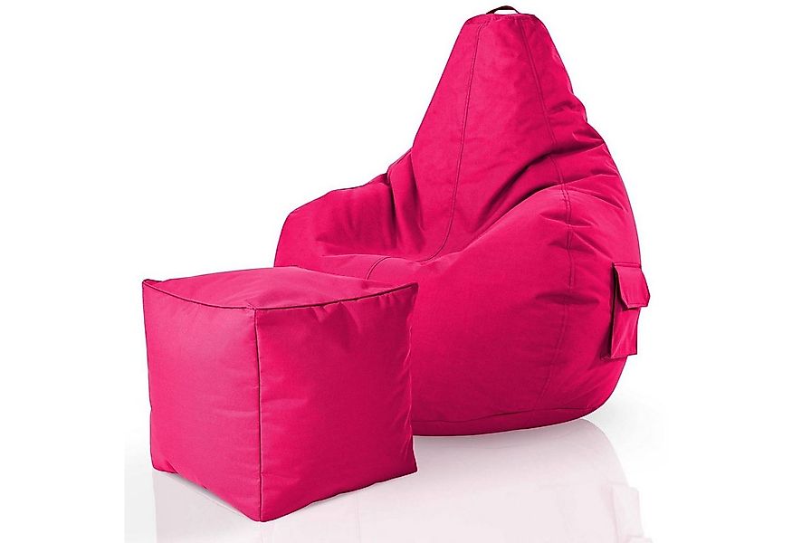 Green Bean Sitzsack Cozy+Cube (2er Set Sitzsack + Hocker - fertig befüllt - günstig online kaufen