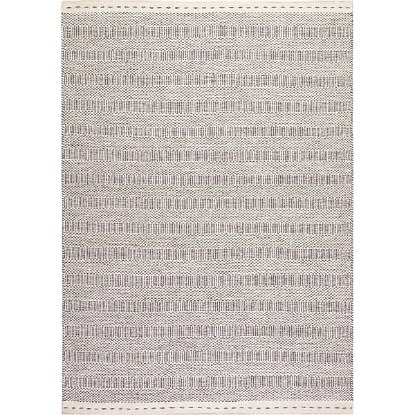 MeGusta Kurzflor Teppich Vintage Modern Silber Wolle 80x150 cm Clara günstig online kaufen