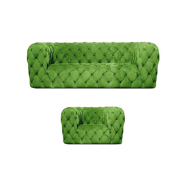 JVmoebel Chesterfield-Sofa Sitzmöbel Luxus Sofagarnitur Wohnzimmer 2tlg Set günstig online kaufen