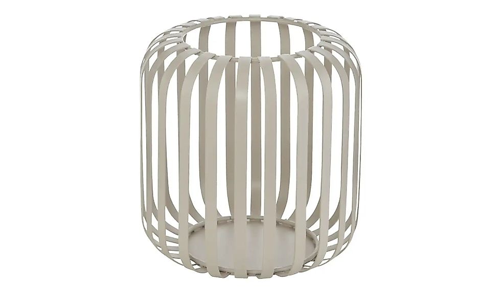 HOME STORY Windlicht   ¦ creme ¦ Metall ¦ Maße (cm): H: 14,5  Ø: 13.8 Acces günstig online kaufen