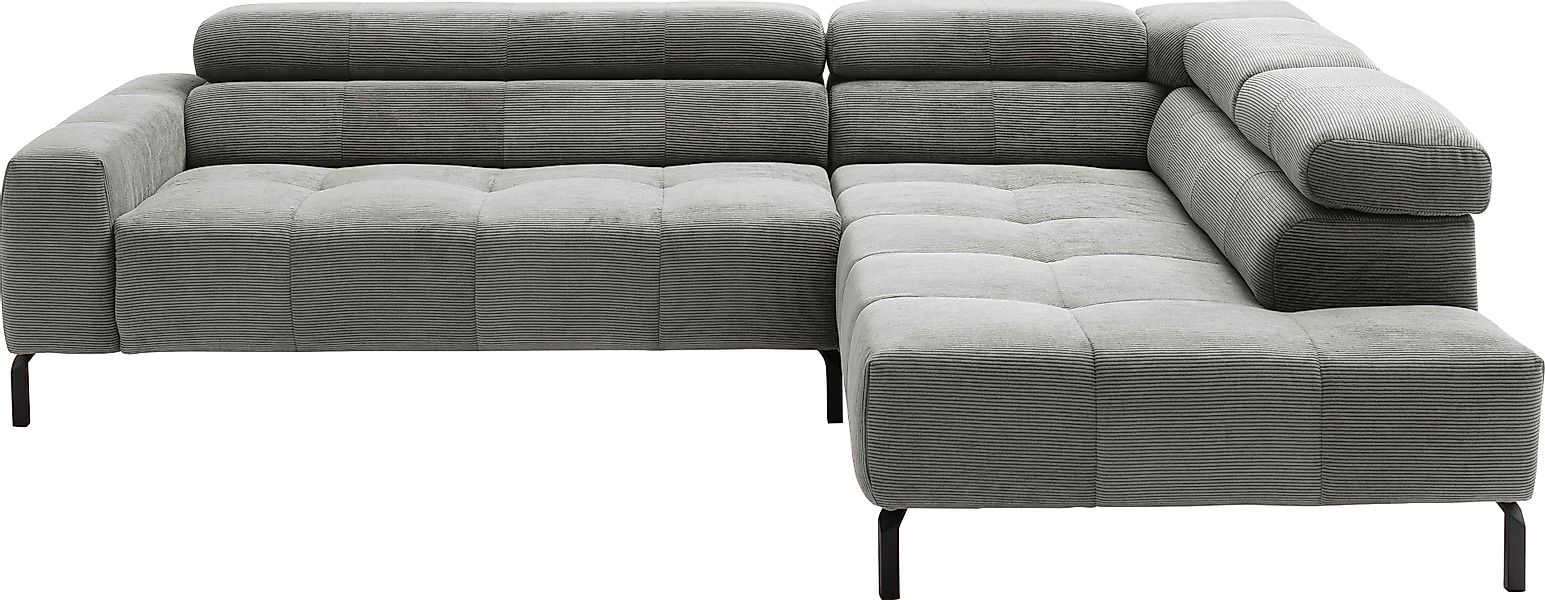 Places of Style Ecksofa »Cleveland, L-Form, incl. Kopfteilverstellung, Brei günstig online kaufen