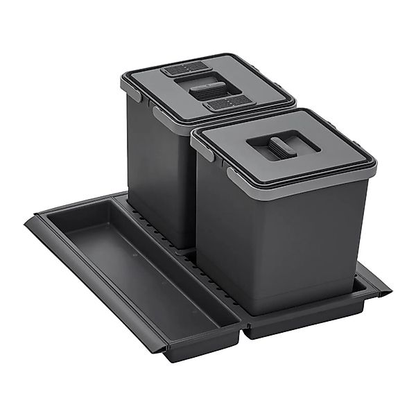 SOTECH Abfallsammler Mülleimer Metropolis 2x 10L mit Deckel Abfallsystem fü günstig online kaufen