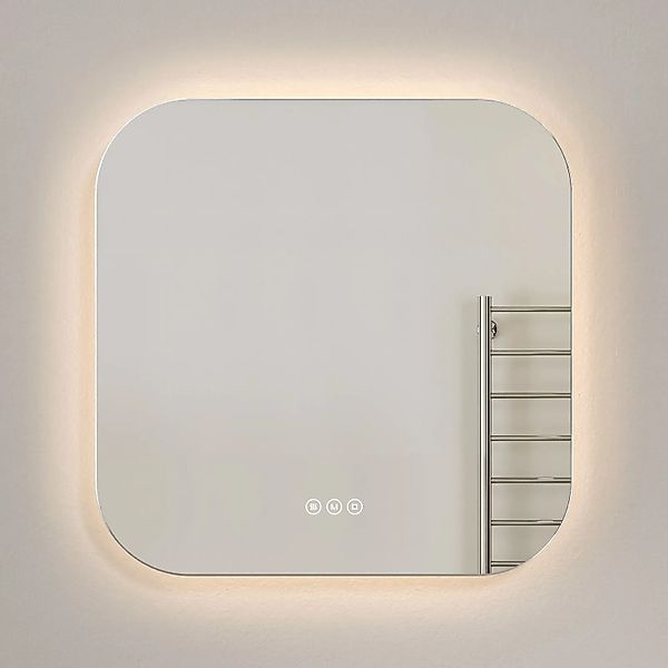 Emke LED-Badspiegel 60 x 60 cm Quadratischer Ultradünner Spiegel mit Antibe günstig online kaufen