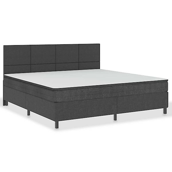 Boxspringbett Dunkelgrau Stoff 200x200 Cm günstig online kaufen