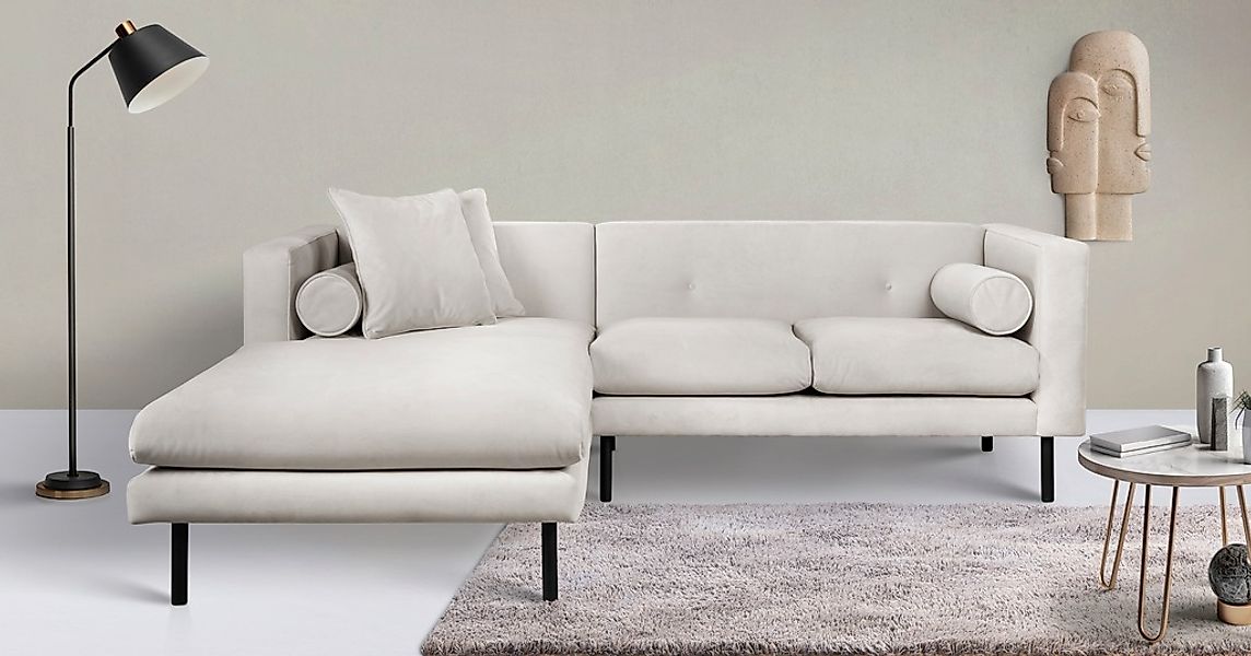 Home affaire Ecksofa "Lillibeth L-Form Designsofa, Maße B/T/H: 240/173/83 c günstig online kaufen