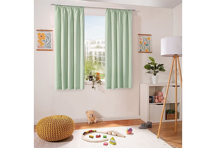 heimtexland Vorhang Dekoschal Baumwolle Fensterdeko Gardine blickdicht (1 S günstig online kaufen