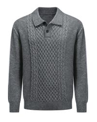 Allthemen Strickpullover mit grober Strickstruktur Uni günstig online kaufen