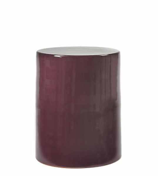 Beistelltisch Pawn keramik violett / Ø 37 x H 46 cm - Glasierte Terrakotta günstig online kaufen