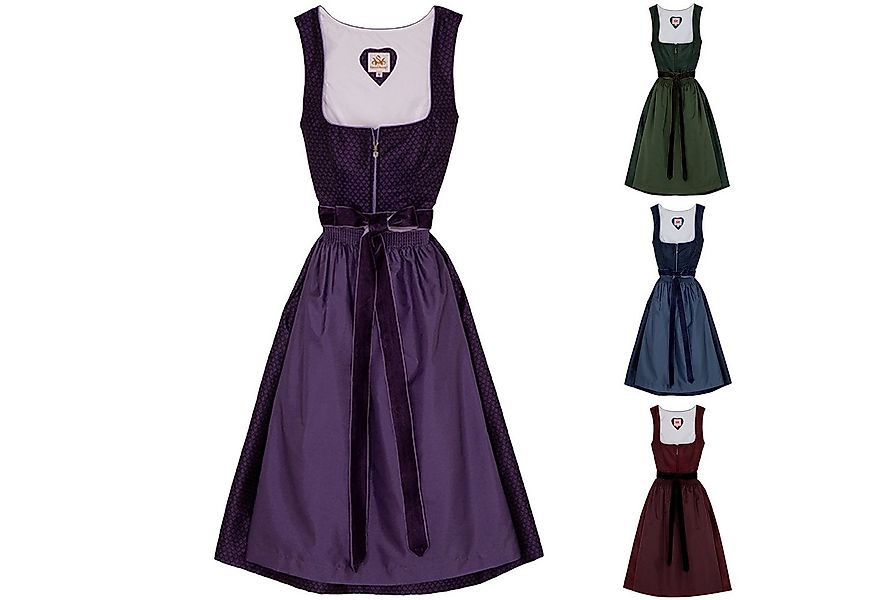 Spieth & Wensky Dirndl Emmi-Drindl Emmi 2-teiliges Midi-Dirndl Kleid Dirndl günstig online kaufen