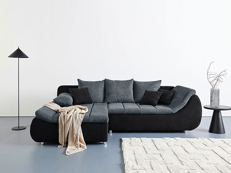 Home affaire Ecksofa "Imola, elegant und modern, aktuelle Steppung im Sitz, günstig online kaufen