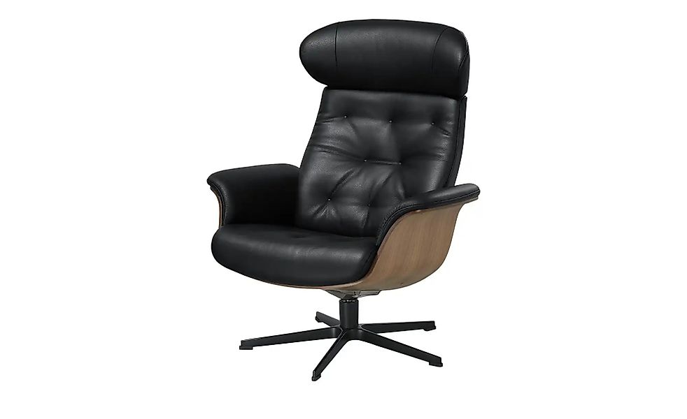 Sessel in Leder mit Knopfnaht Timeout ¦ schwarz ¦ Maße (cm): B: 80 H: 101 T günstig online kaufen