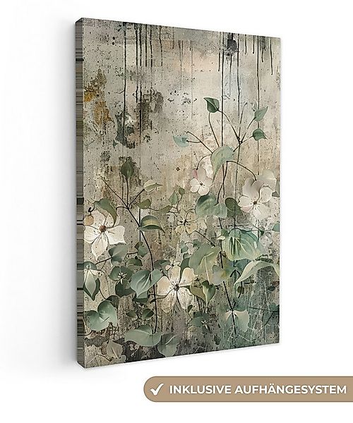 OneMillionCanvasses® Leinwandbild Blumen - Blätter - Abstrakt - Modern, Fot günstig online kaufen