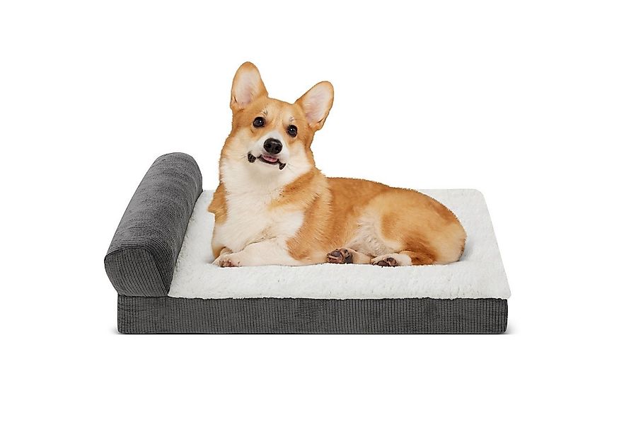 YOLEO Tierbett Hundebett mit abnehmbarem Stoffbezug und waschbar, Grau günstig online kaufen