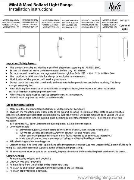 Havit Lighting LED Pollerleuchte "MINI", 1 flammig, Leuchtmittel E27  Leuch günstig online kaufen