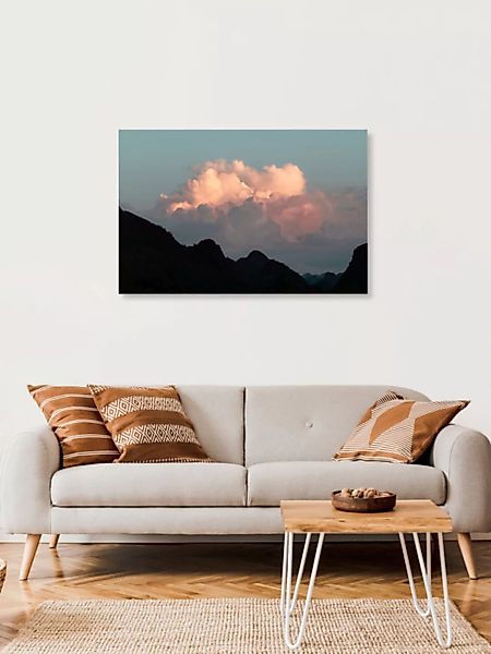 Poster / Leinwandbild - Last Light Misty Mountain günstig online kaufen