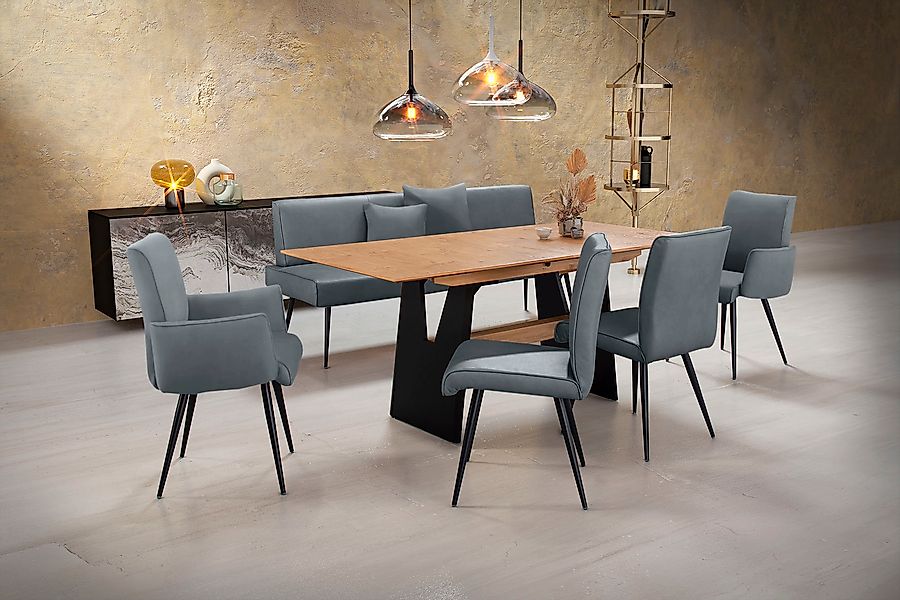 K+W Komfort & Wohnen Essgruppe »Giacomo I« 6 Stk. tlg. 2 Stühle und 2 Armle günstig online kaufen