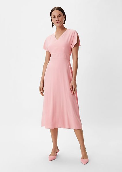 comma Maxikleid Midi-Kleid aus Satin Blende günstig online kaufen
