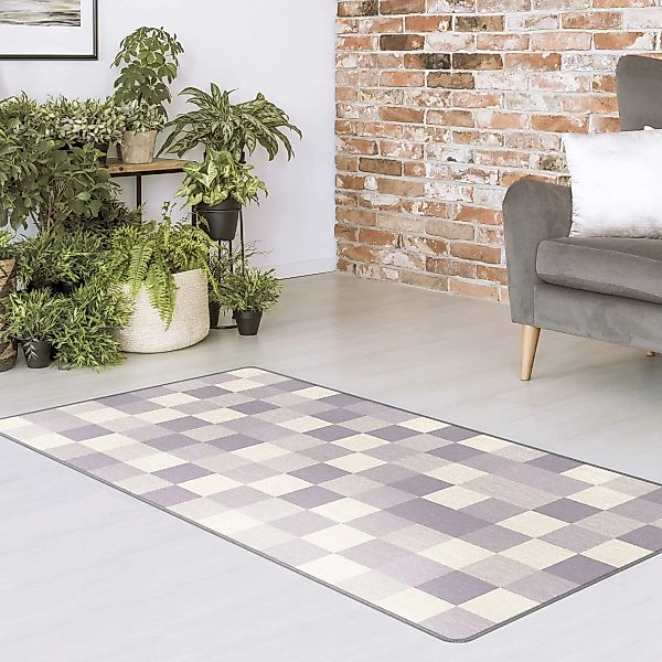 Teppich Geometrisches Muster Mosaik Flieder günstig online kaufen