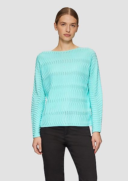 s.Oliver Longpullover Strickpullover Strickpullover mit Ajourmuster günstig online kaufen