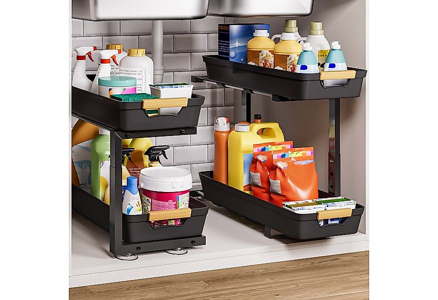 Yorbay Ablageregal Küchenregal 2er Set,Waschbecken Regal, Küchenschrank Org günstig online kaufen