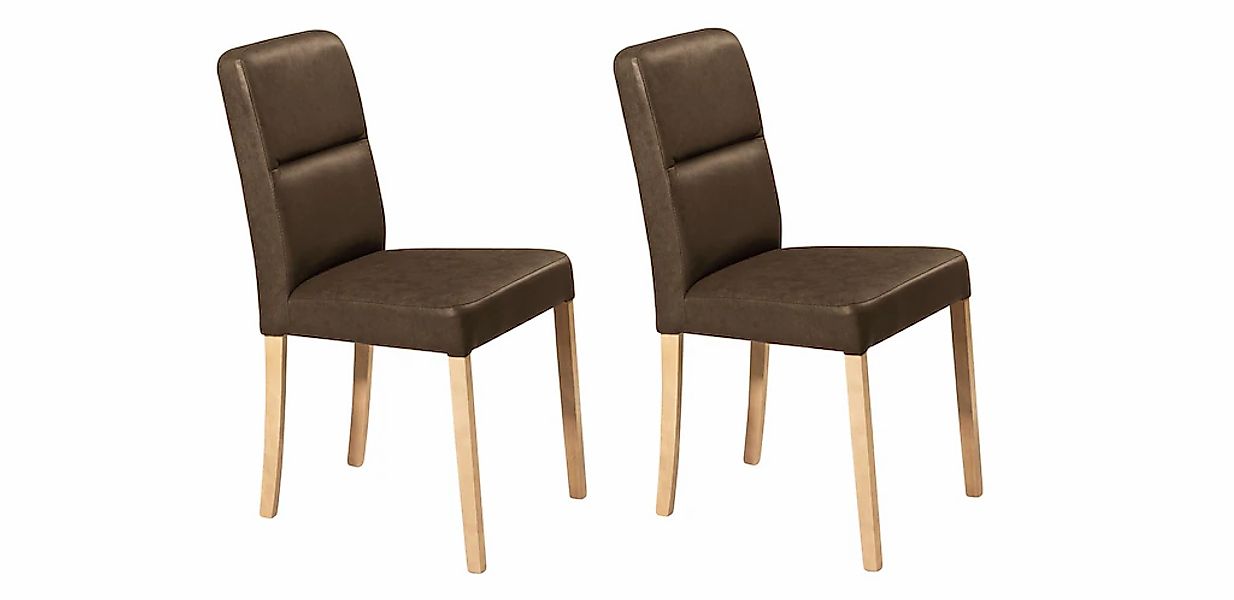 Home affaire 4-Fußstuhl "Laros", (Set), Kunstleder, Massivholzgestell günstig online kaufen