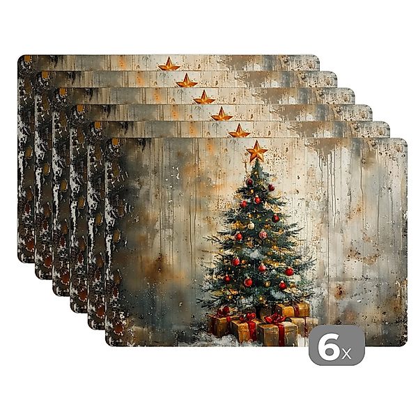 MuchoWow Platzset Weihnachtsbaum - Vintage - günstig online kaufen