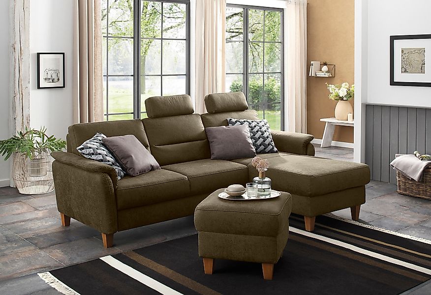 Home affaire Ecksofa Palmera L-Form, Federkern, günstig online kaufen